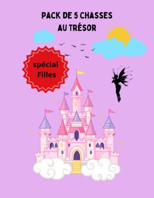 Pack de 5 chasses au trésor spécial filles