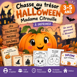 Chasse au trésor Halloween à imprimer – 3 à 5 ans | Madame Citrouille