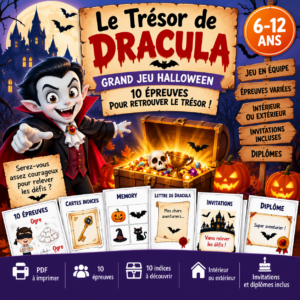 Grand jeu Halloween à imprimer – 6 à 12 ans | Le Trésor de Dracula